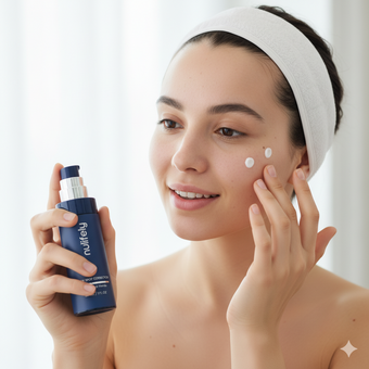 Apply a small amount of cream directly onto dark spots.