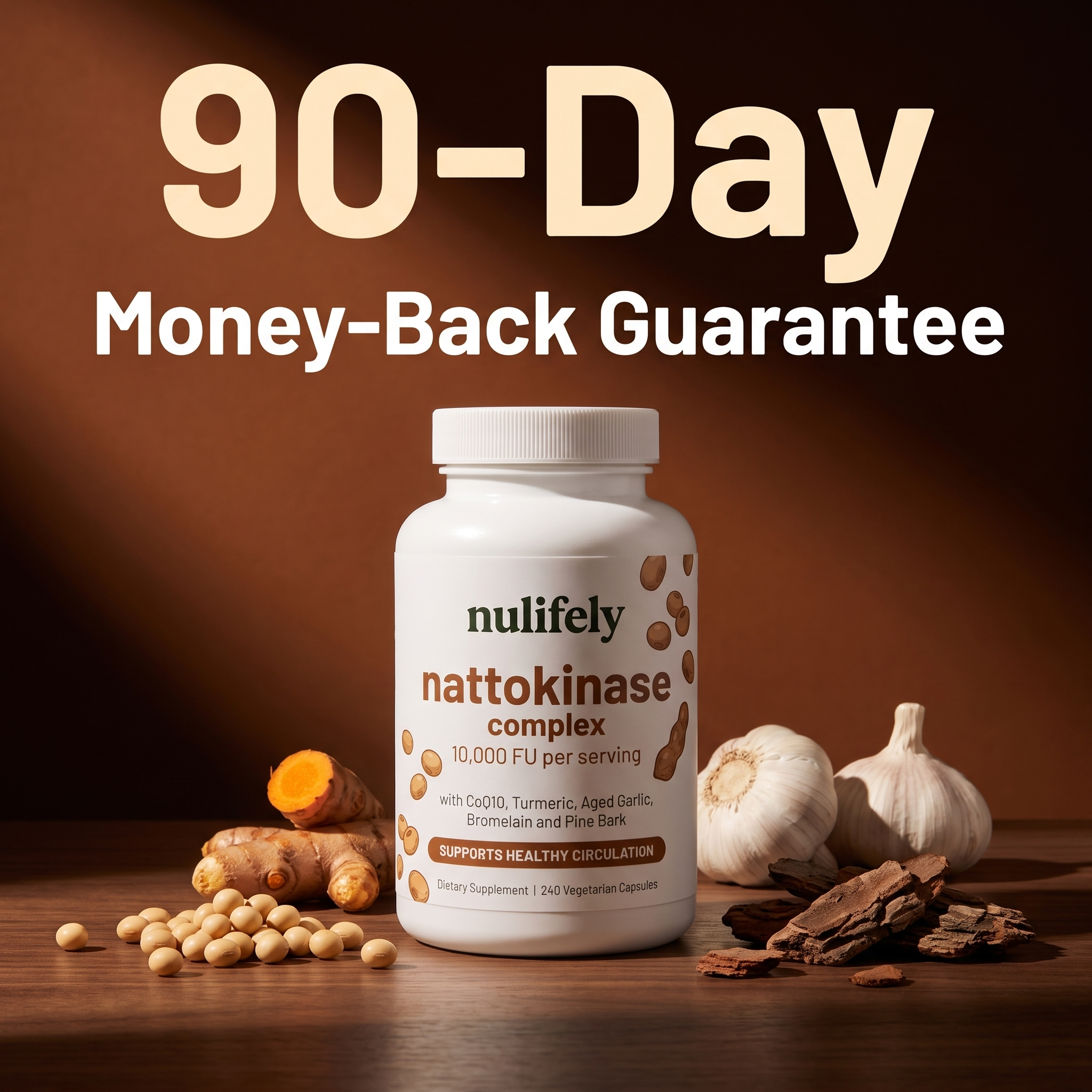 Nulifely Nattokinase Complex 90-day money-back guarantee